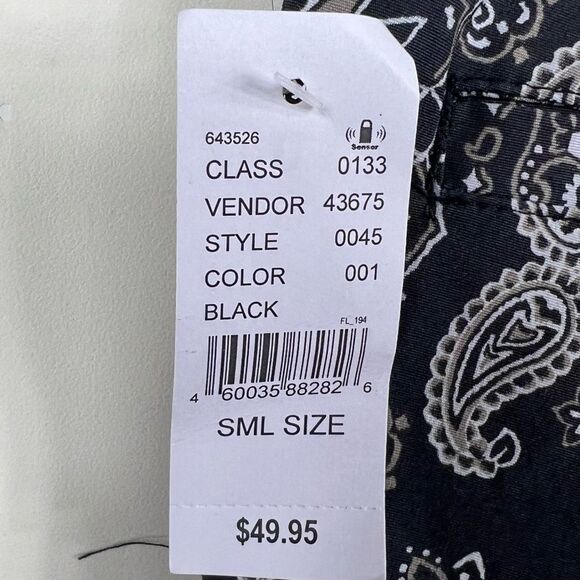 PacSun Black Paisley Drawstring Pants - Picture 6 of 12